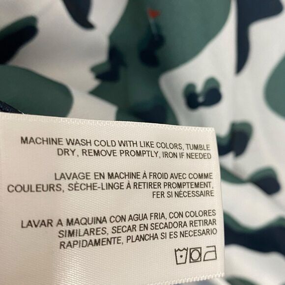 AG Adriano Goldschmied Polo Shirt Mens M Golf Course Camo Graphic Preppy NEW - Picture 8 of 9